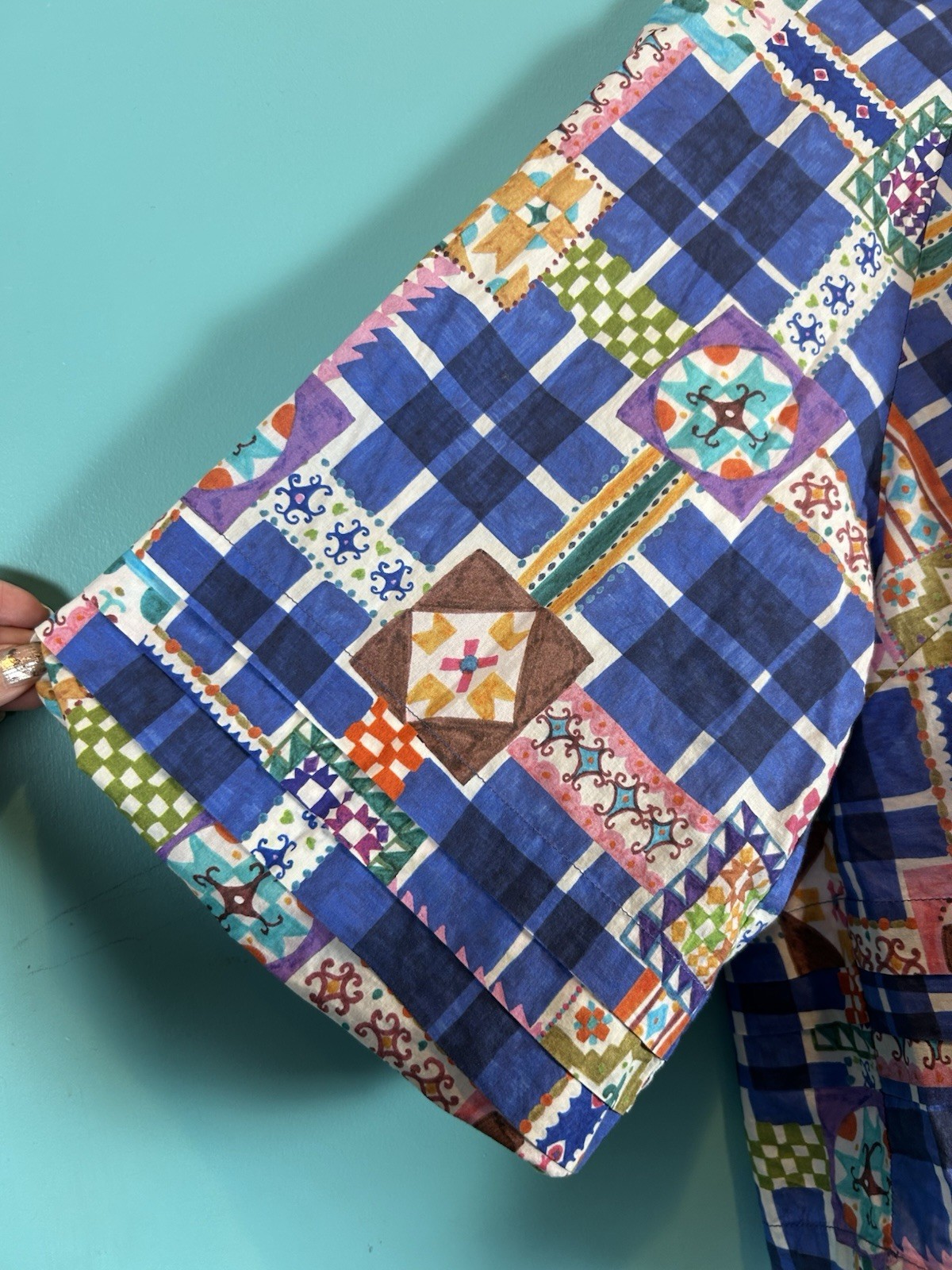 Gorman Cotton Stained Glass Patterned Print Boxy Blouse Women’s
