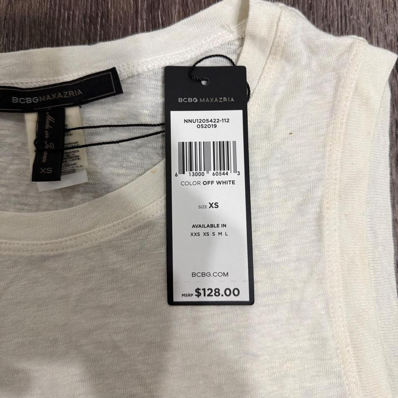 BCBGMAXAZRIA Women’s Cream and White Vests-tanks-cami