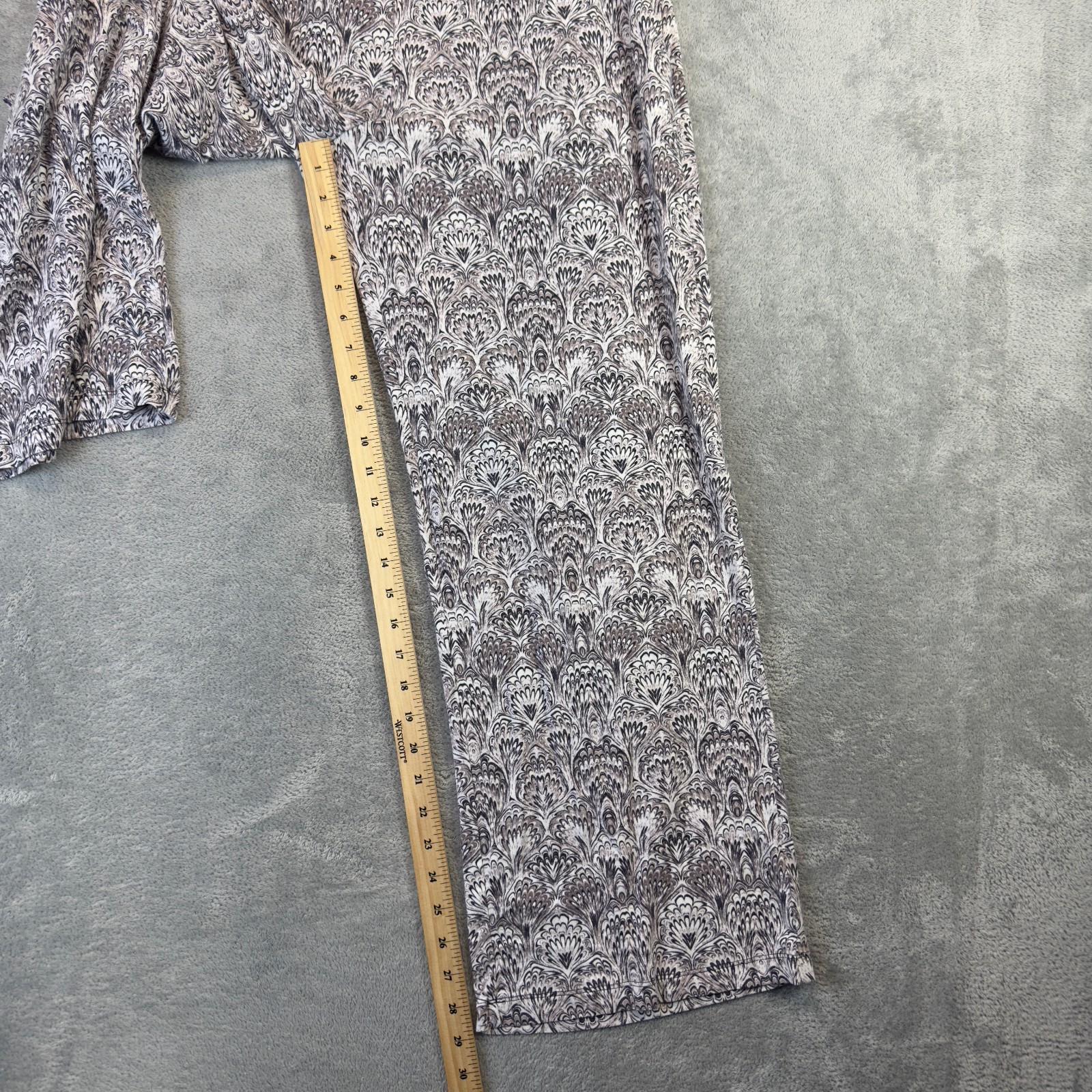 Soma Pajama Set Womens Large Gray Stretch Long Sleeve Top Pants Lounge Comfy