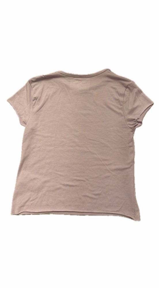 WOMEN S ANTHROPOLOGIE EVAN SHORT-SLEEVE RAW-EDGE BABY TEE PASTEL PURPLE NWOT