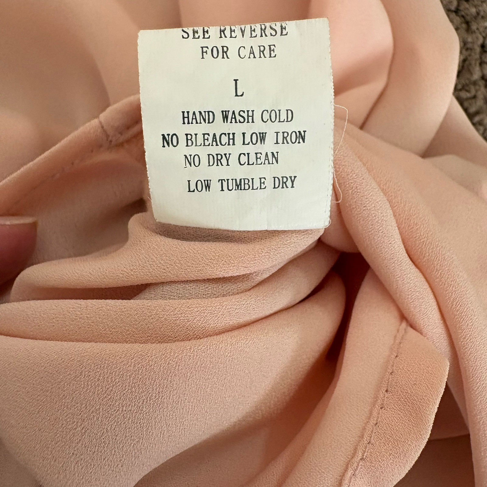 OVI Pink Sleeveless V-Neck Button Front Blouse L 100% Polyester Casual B1414