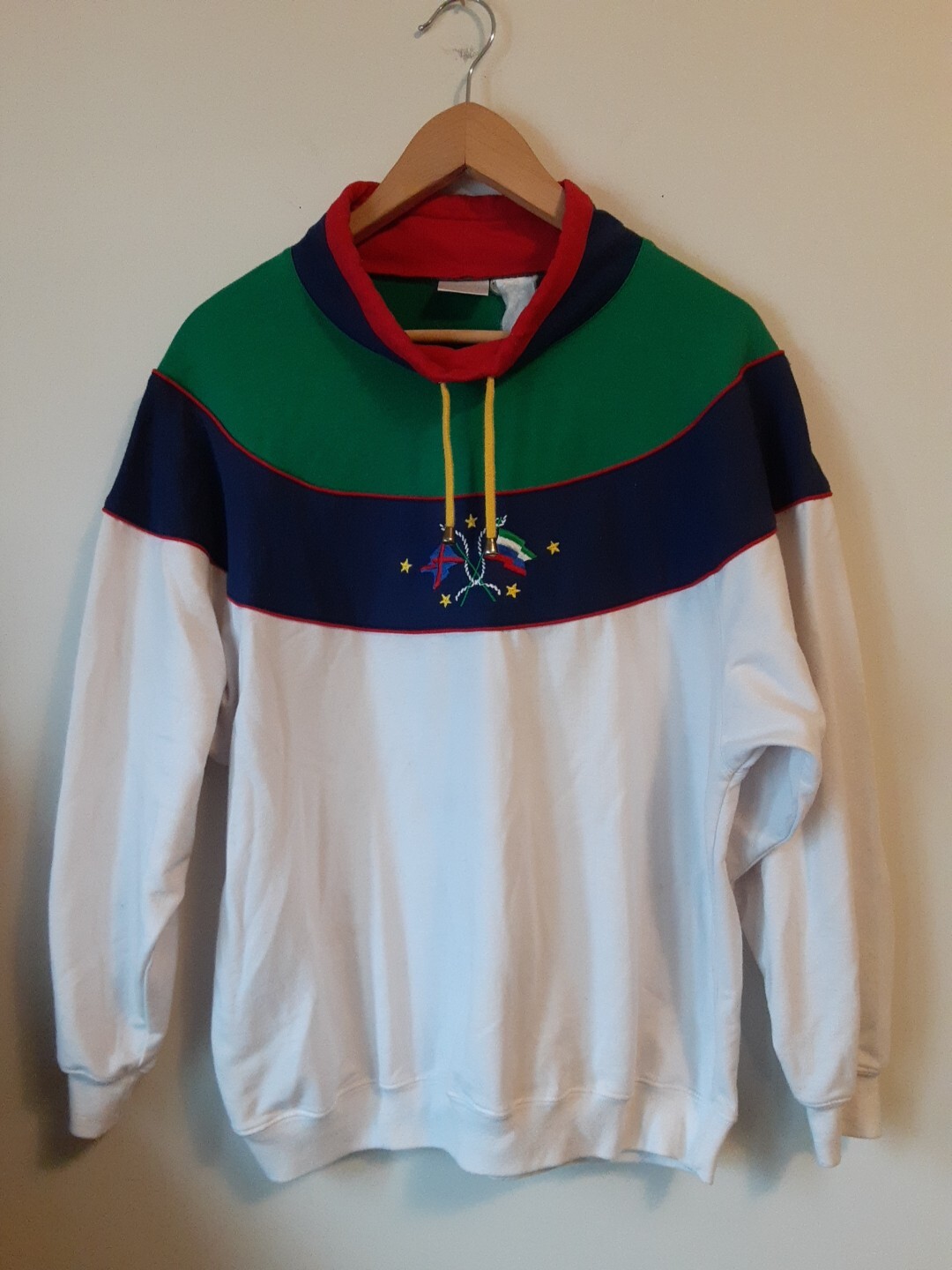 Vtg Jantzen Women’s Lg Pullover Long Sleeved Shirt 80s 90s Preppy Nautical