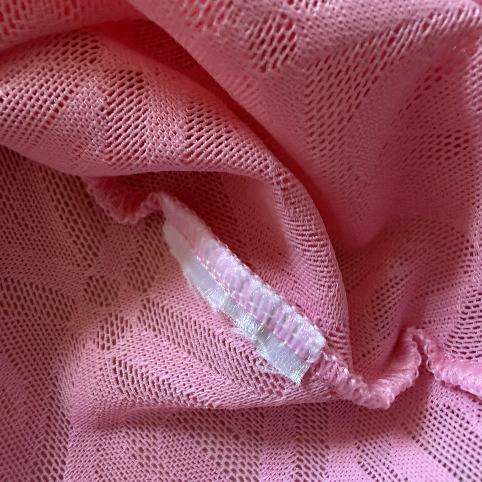 MARINE SERRE Moon Diamant Second Skin Pink Mesh Top $450 RARE