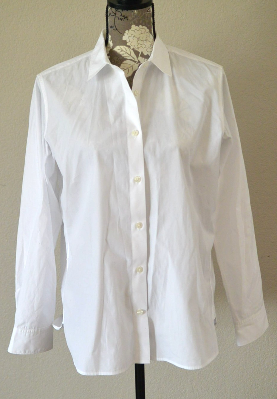 NWOT Muji Regular Collar White Button Down Shirt LARGE 100% cotton