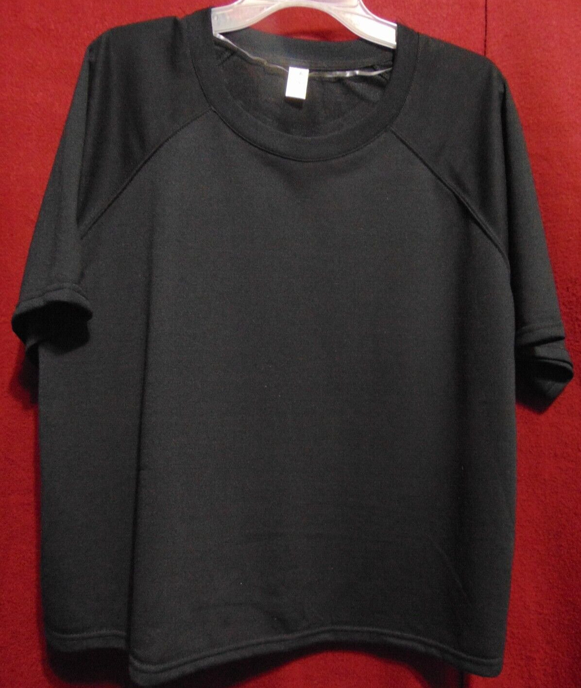Ladies Just Be.. Size L Raglan Black Terry Top NEW w/ TAGS!