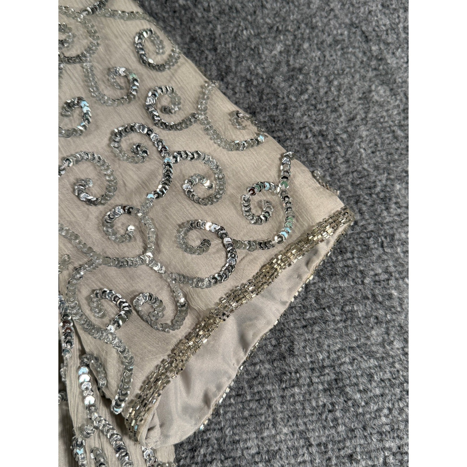 Jean Jos Joseph Le Bon Paris Silk Beaded Sequin Top Party Cocktail