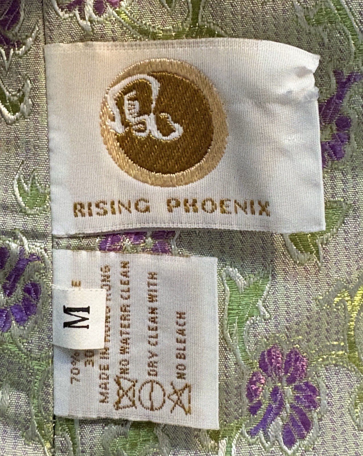 Rising Phoenix Med VTG Women’s Reversible Quilted Silk Blend Vest Asian Style