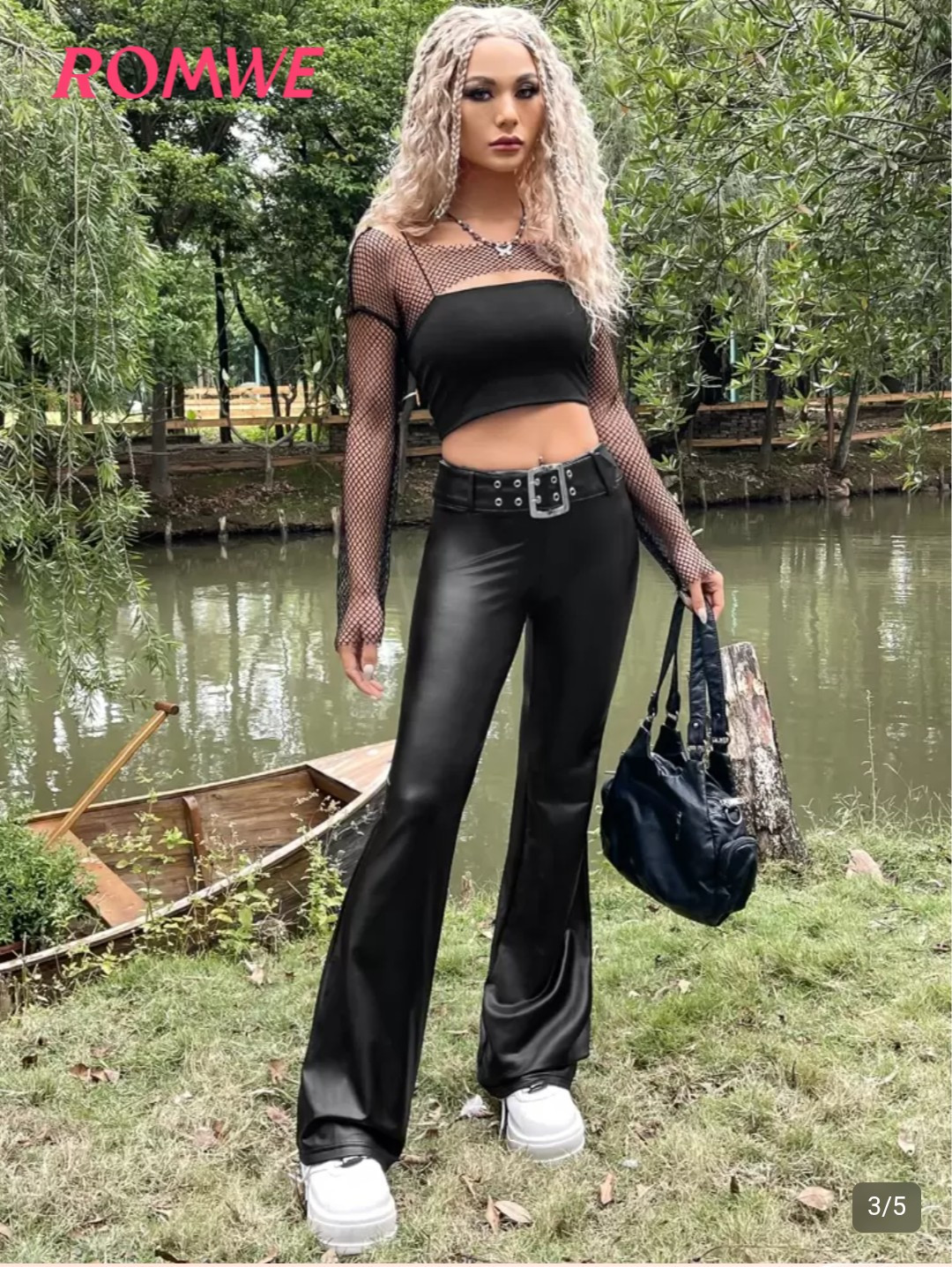 ROMWE Black Mesh Crop Top Fishnet Bolero Y2K Festival Insert Shrug XS NEW