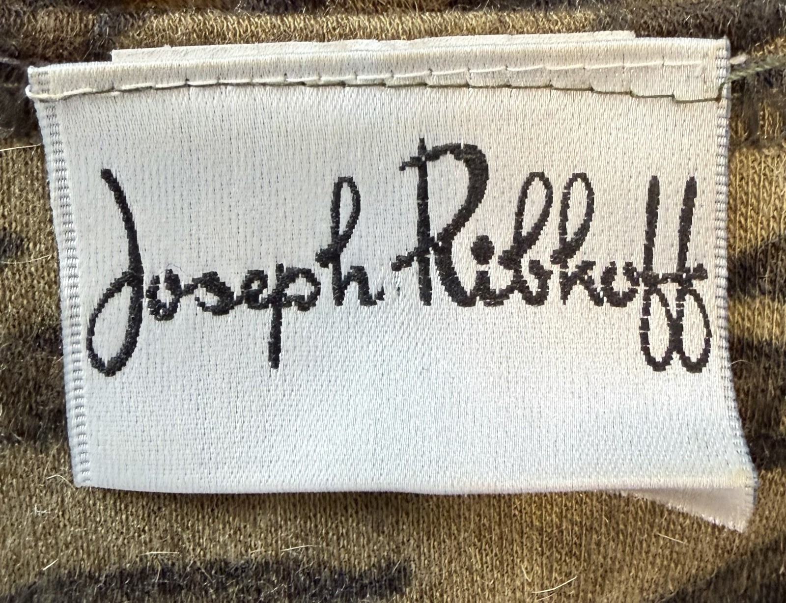 Vtg JOSEPH RIBKOFF Top 12 Wool/Rabbit Hair Animal Print Asymmetric Career