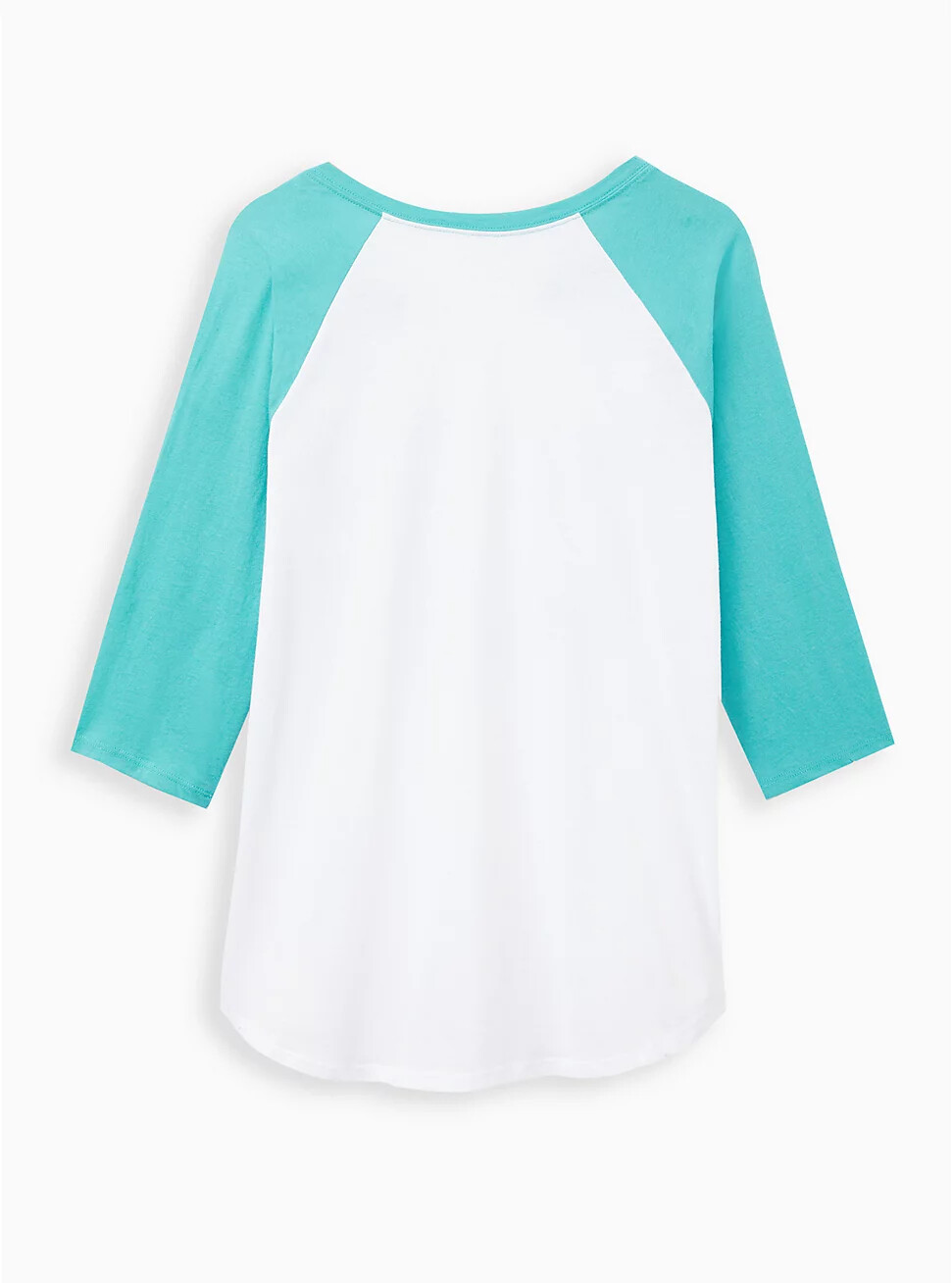 Torrid Classic Fit Raglan Tee Optimistic White Turquoise 2 2x 18 20 #A25949