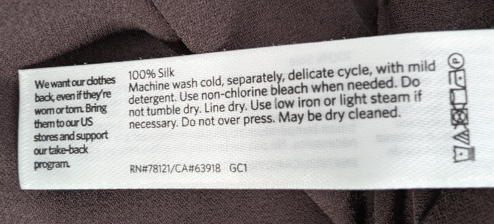 Eileen Fisher Silk Georgette Crepe Tunic Tank Top Sz L Burgundy Machine Washable