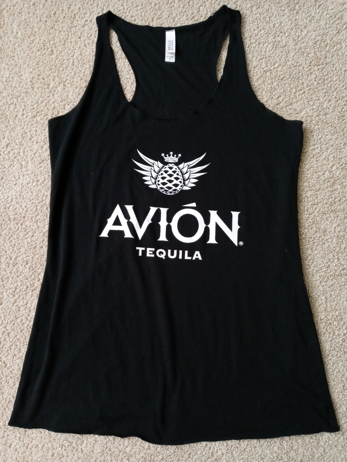 Bella Avion Tequila Black Racerback A-lined Below the Waist Lenth Tank Top S