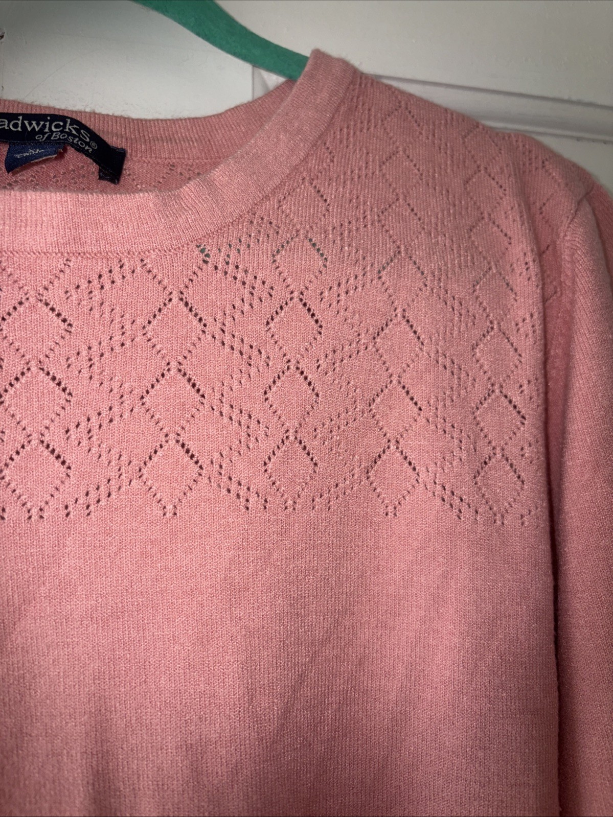 Chadwicks of Boston, Peach Colored, Ruffle Sleeve, Pull Over Woman’s Shirt, XL