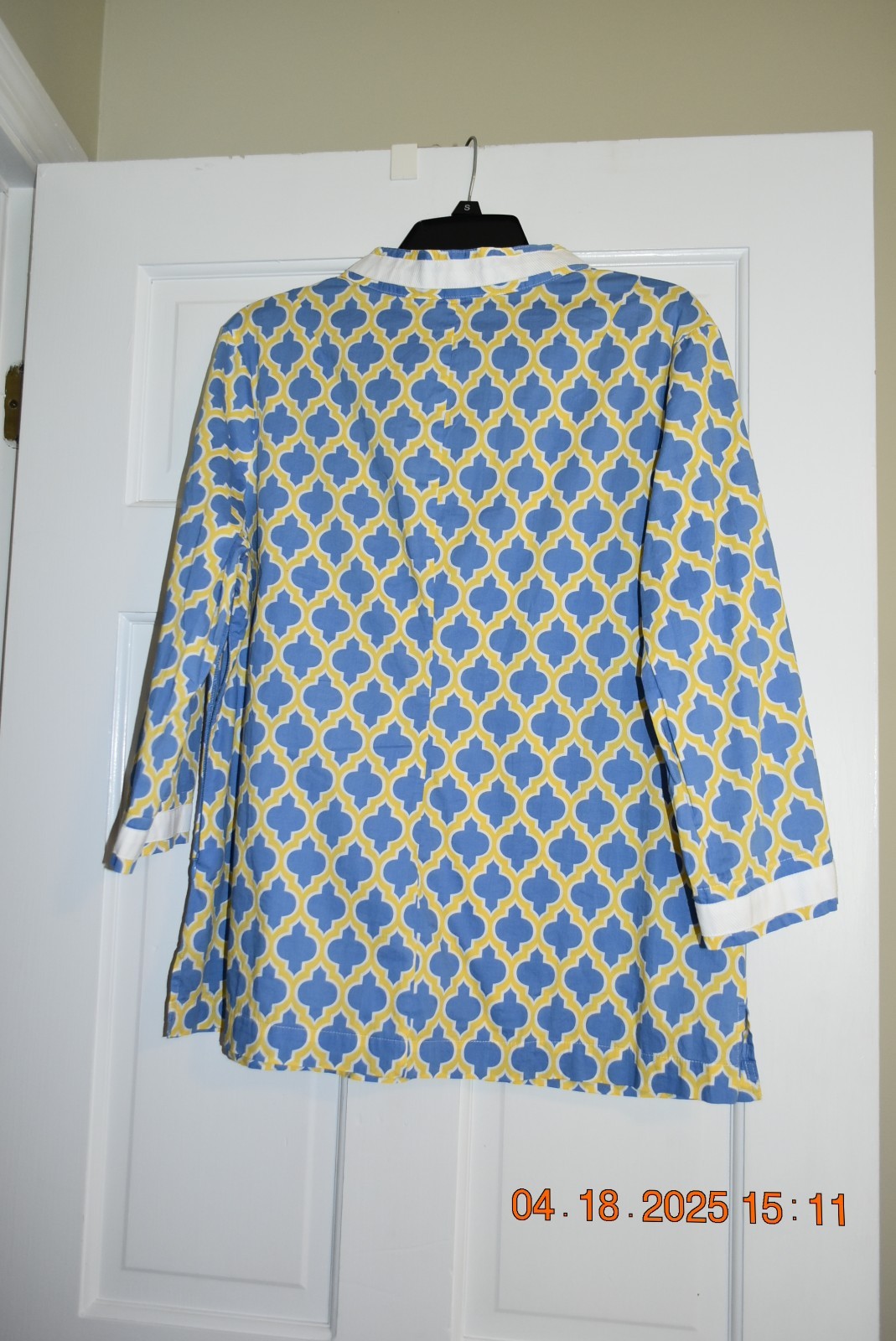 Magnolia Lane Collection Masters Pattern 3/4 sleeve Golf Tunic Shirt Med – EUC