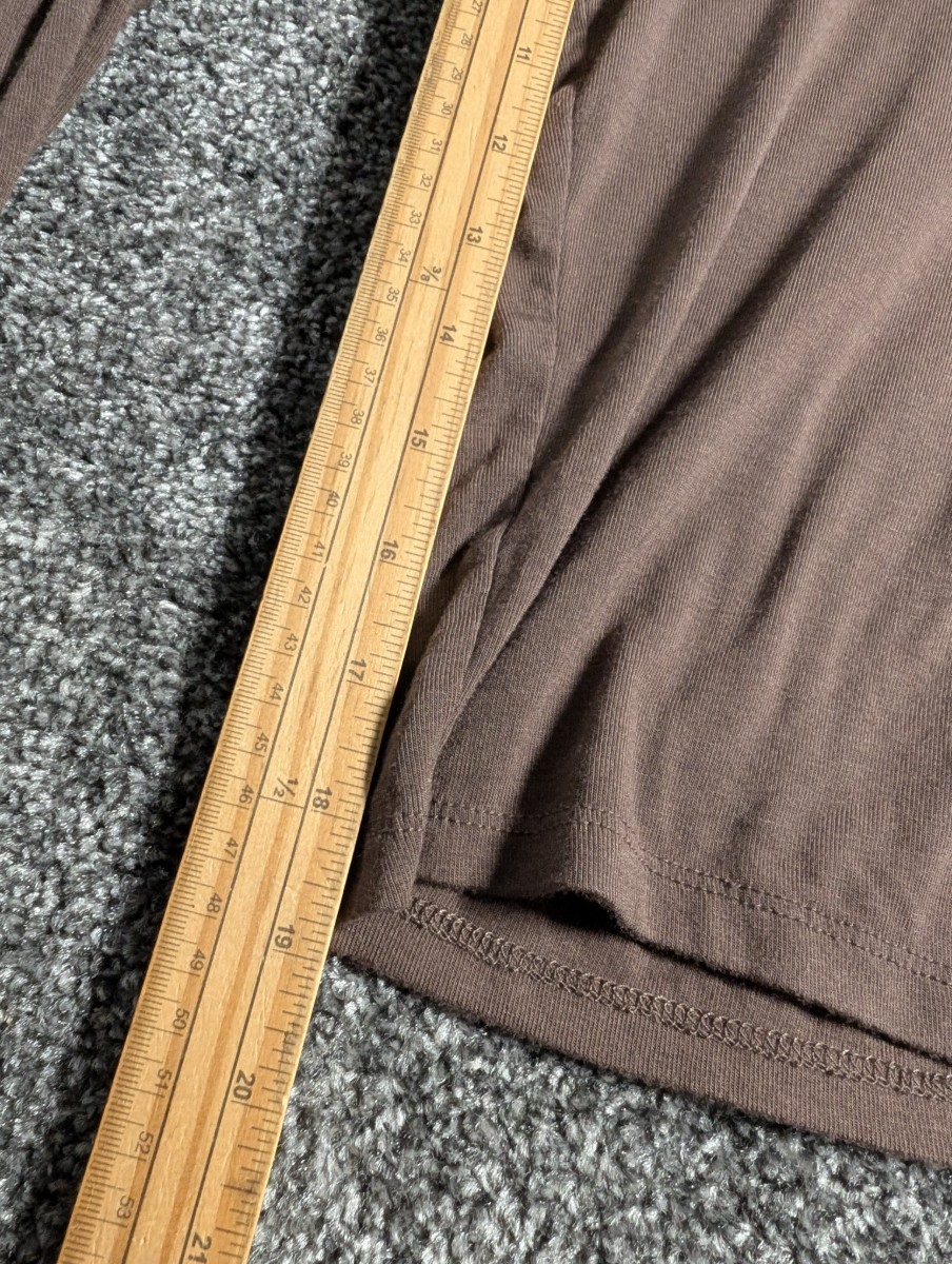 Cotton on Womens Long Sleeve Scoop Neck Brown Viscose Elastane Regular Top 2XS