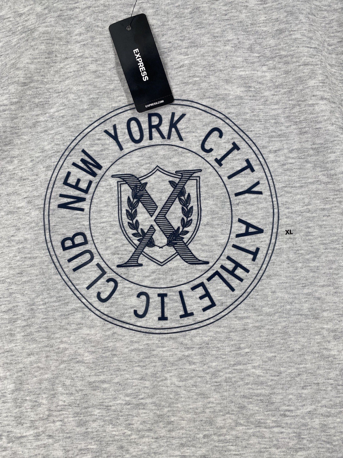 Express Shirt Womens XL Gray Loose Cropped New York City Athletic Club NEW $38