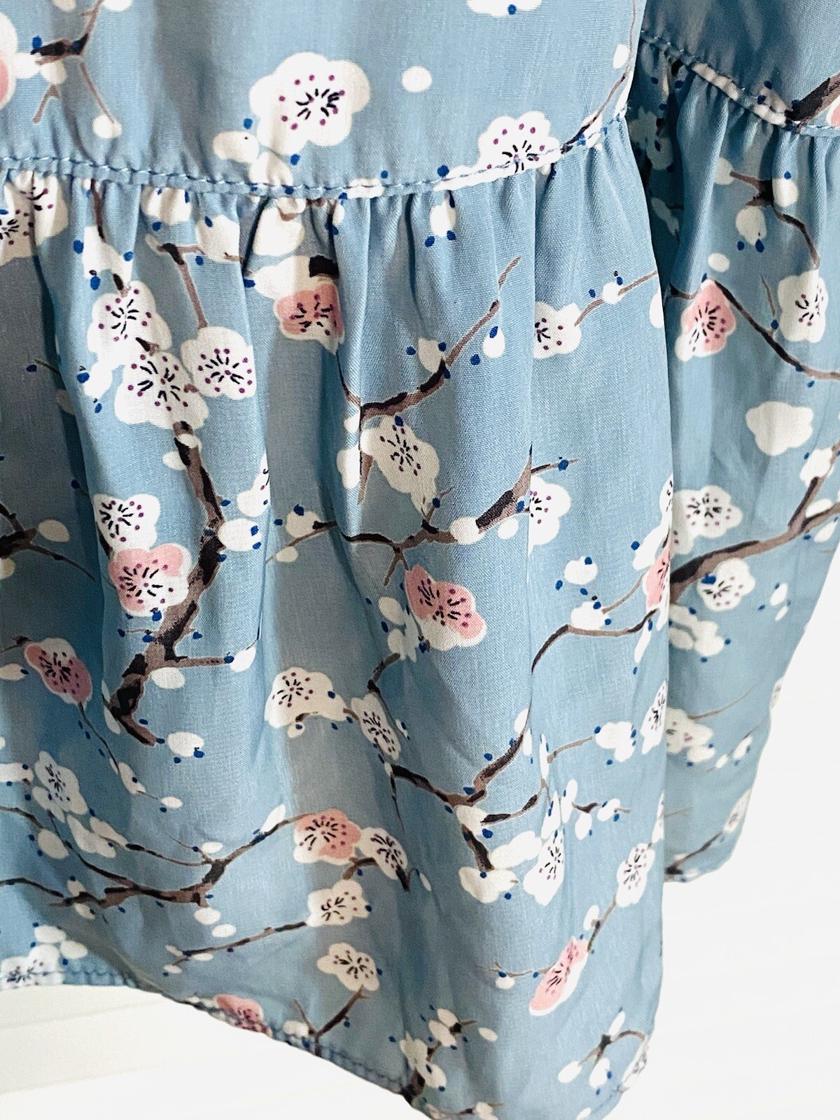 ASHER by Fab’rik Size Small Floral Tunic Sleeveless bottom Ruffle Women EUC