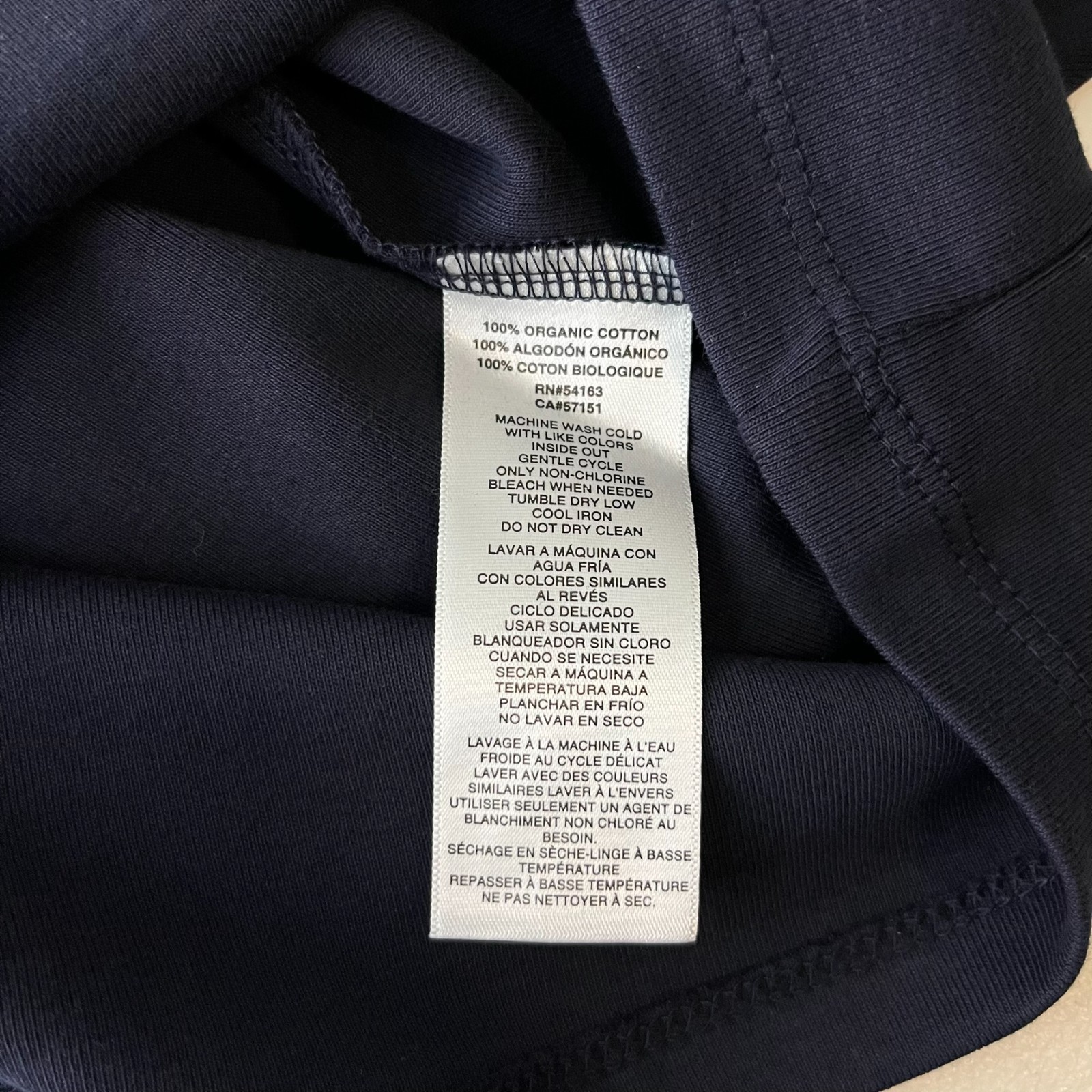 DKNY T-Shirt Women’s M Navy Blue Organic Cotton Solid Short Sleeve New NWT