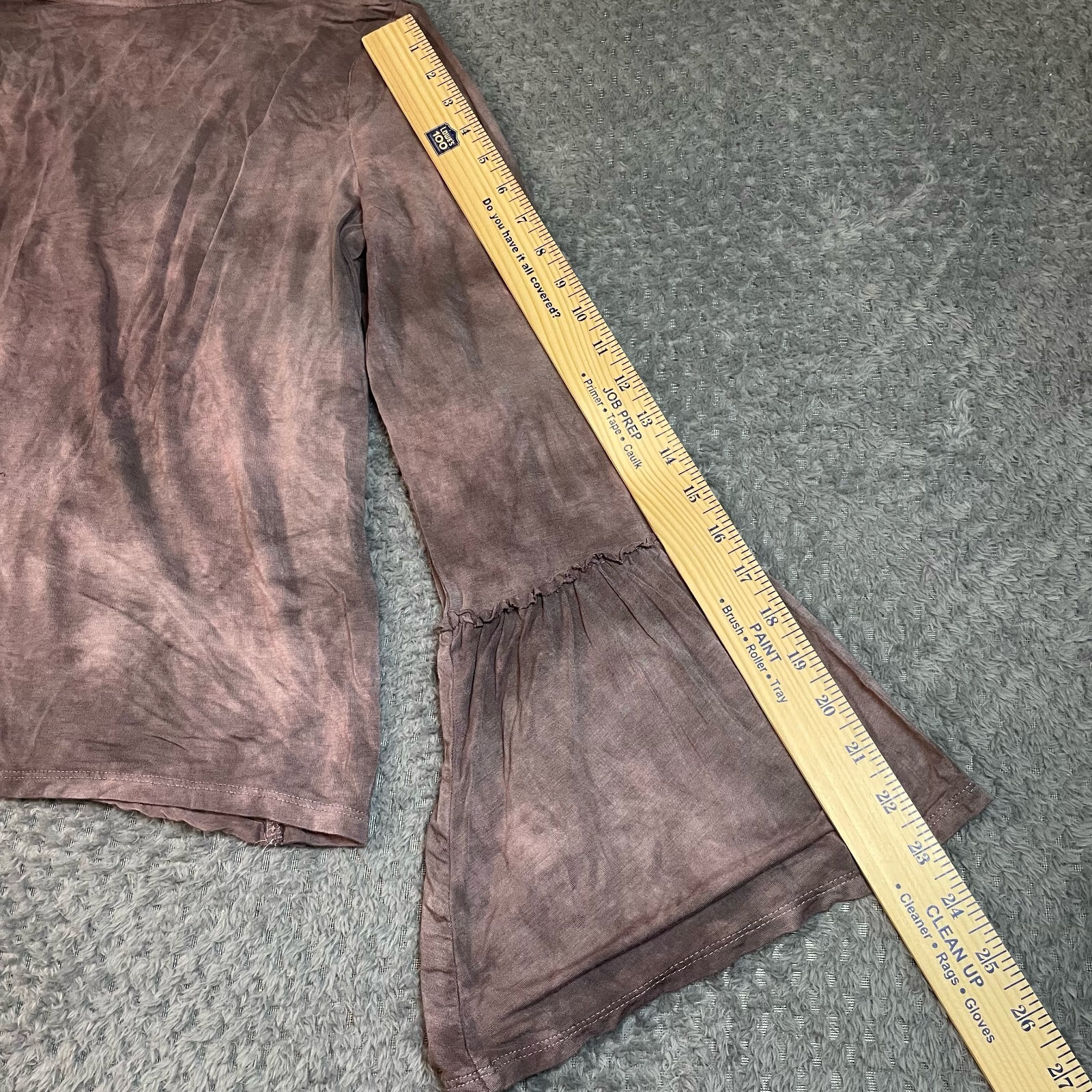 American Eagle Soft & Sexy Tie Dye Wrap Top Size L Bell Sleeve Fairy Festival