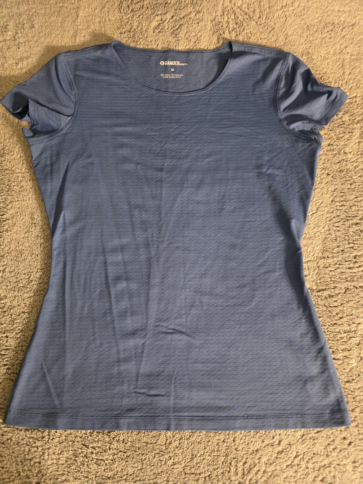 Gander Mountain Shirt Womens Medium Short Sleeve Performance Hiking Nylon Spande