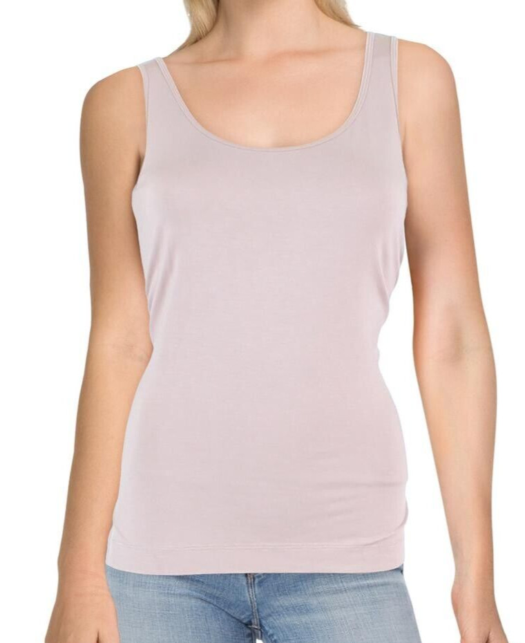 &BASICS KT37-221BL Women’s Sz Large Rose Pink Cami Shell Scoop Neck Tank Top $59
