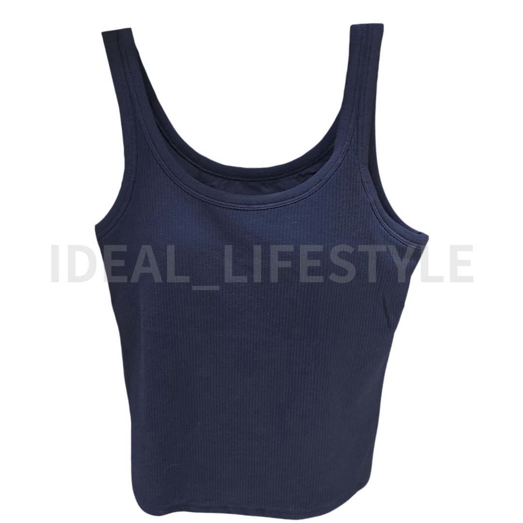 UNIQLO AIRism Cotton Bra Sleeveless Top S-4XL with Cups Tank Women 473993 NWT