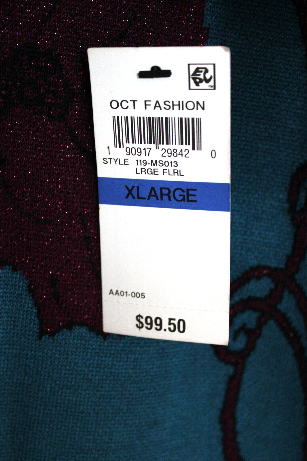 Thalia Sodi Women’s Jacquard Metallic Sweater Dress Le Rouge Floral Size-XL/XG