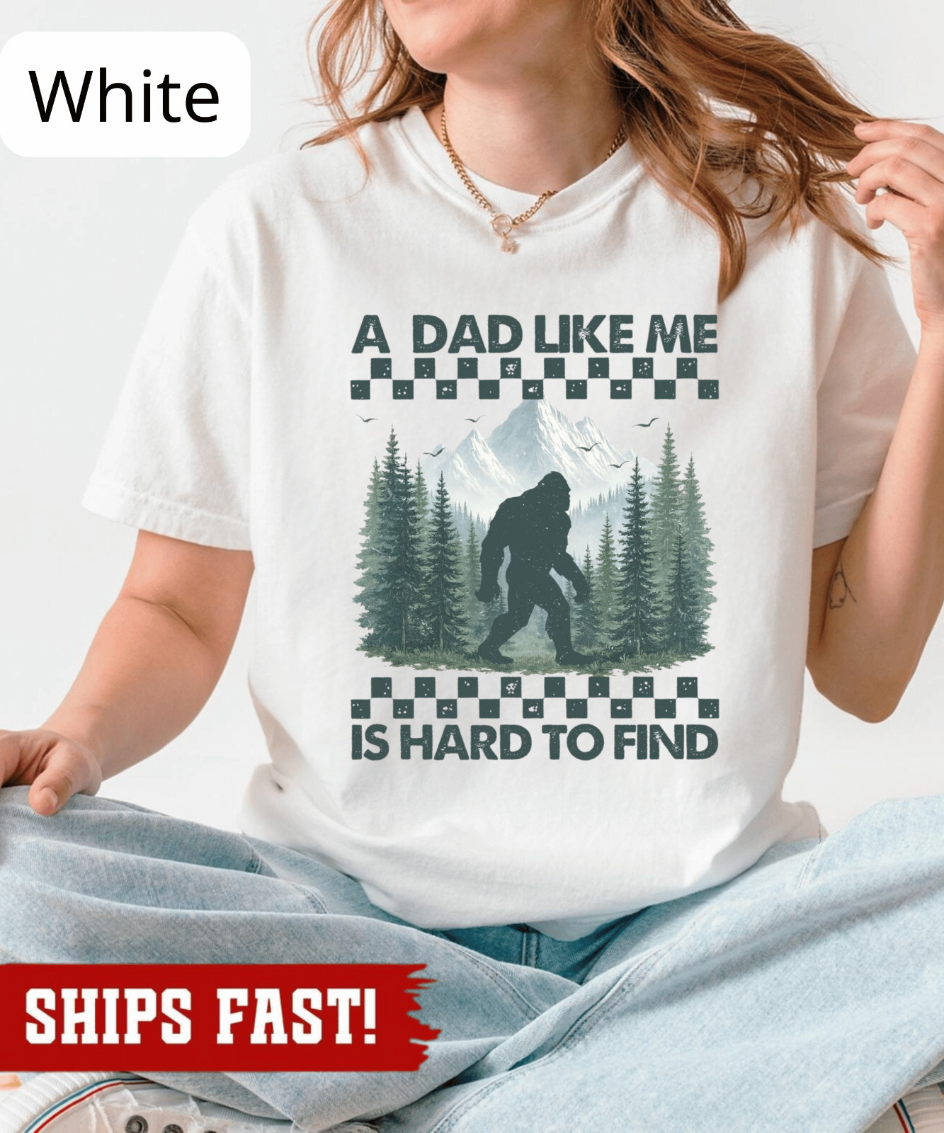 Bigfoot Dad Shirt, 90s Meme Tee, Retro Funny Father’s Day Gift, Bigfoot Shirt