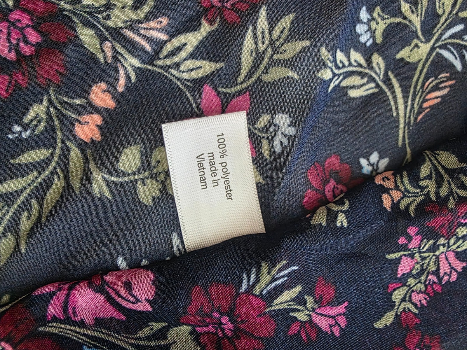 Lane Bryant Floral Kimono Overpiece One Size Navy with Pink, Green, Blue Floral