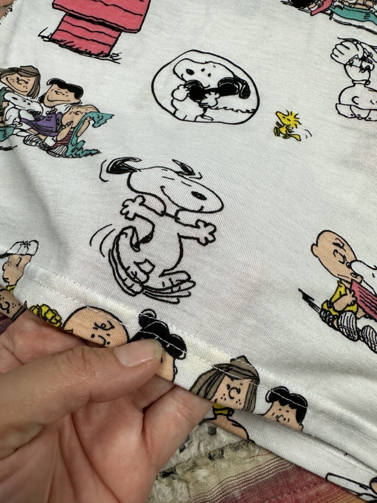 New Mighty Fine Presents Peanuts Comic Strip Sketch Graphic Top Junior’s XS