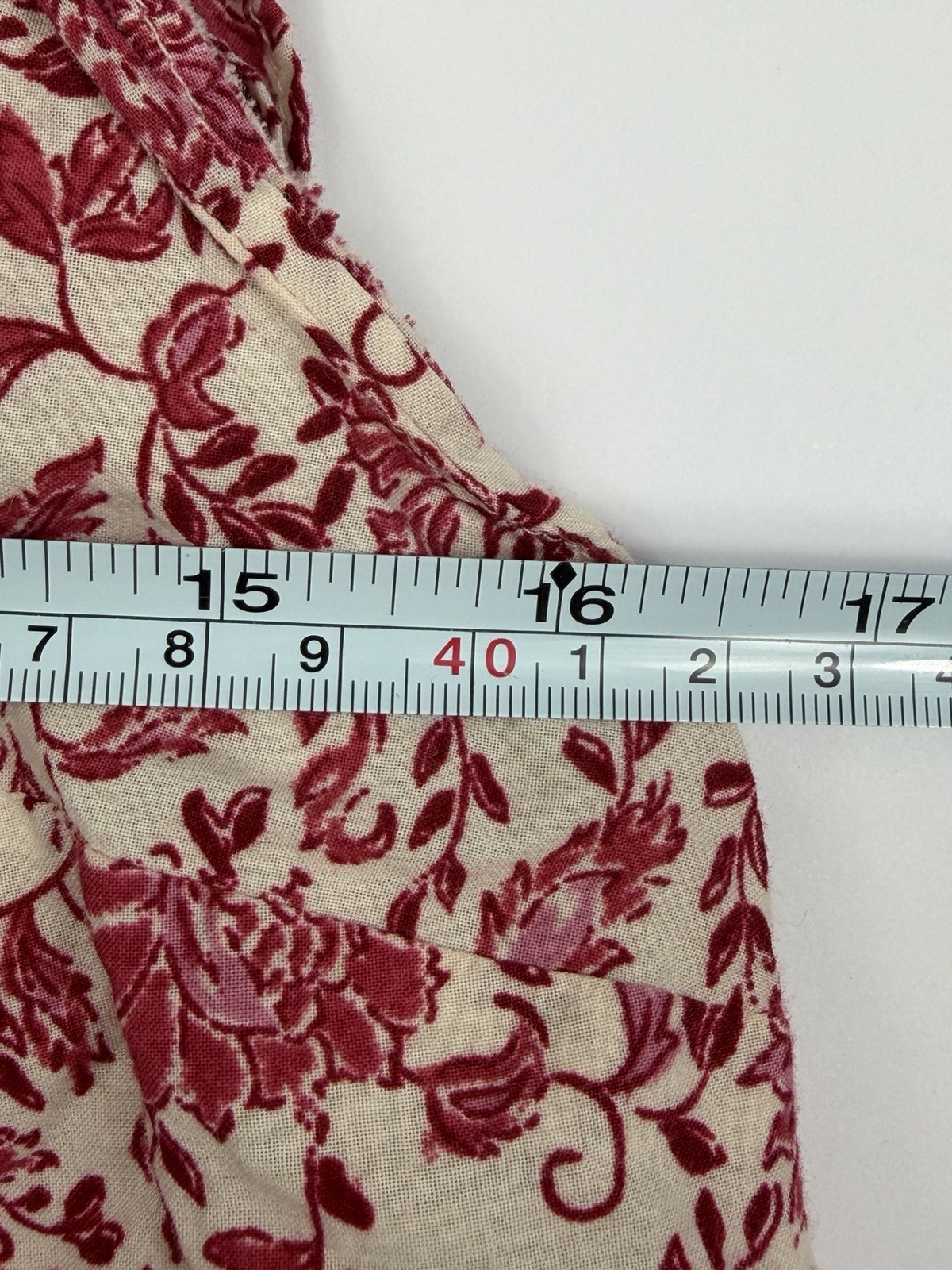 C&C California Floral Sleeveless Top Boho Tassel Tie Pink Womens Small