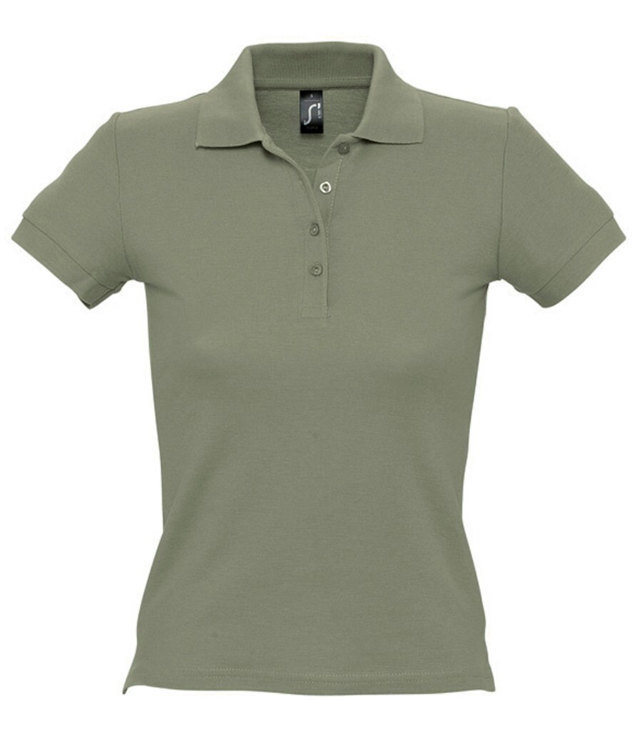 New Ladies Sol’s 11310 Cotton Pique Polo Shirt. Khaki XL/14. T7548.