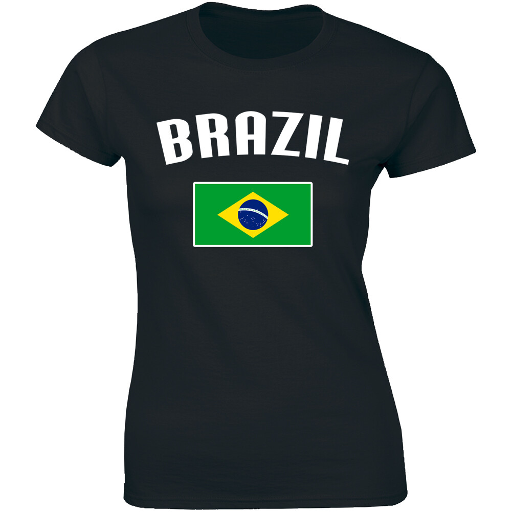 Brazil Shirts for Women Brazil Flag T-Shirts Brazil Gifts for Her