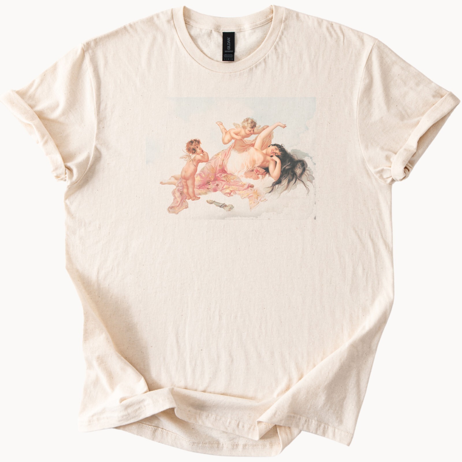 Tojetti Angels Embrace Tee Renaissance Cherub Shirt