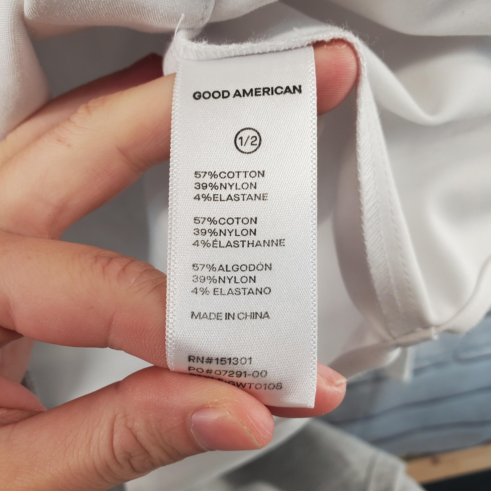 Good American Shirt Womens 1/2 White Button Front High Low Tunic Top Oversized
