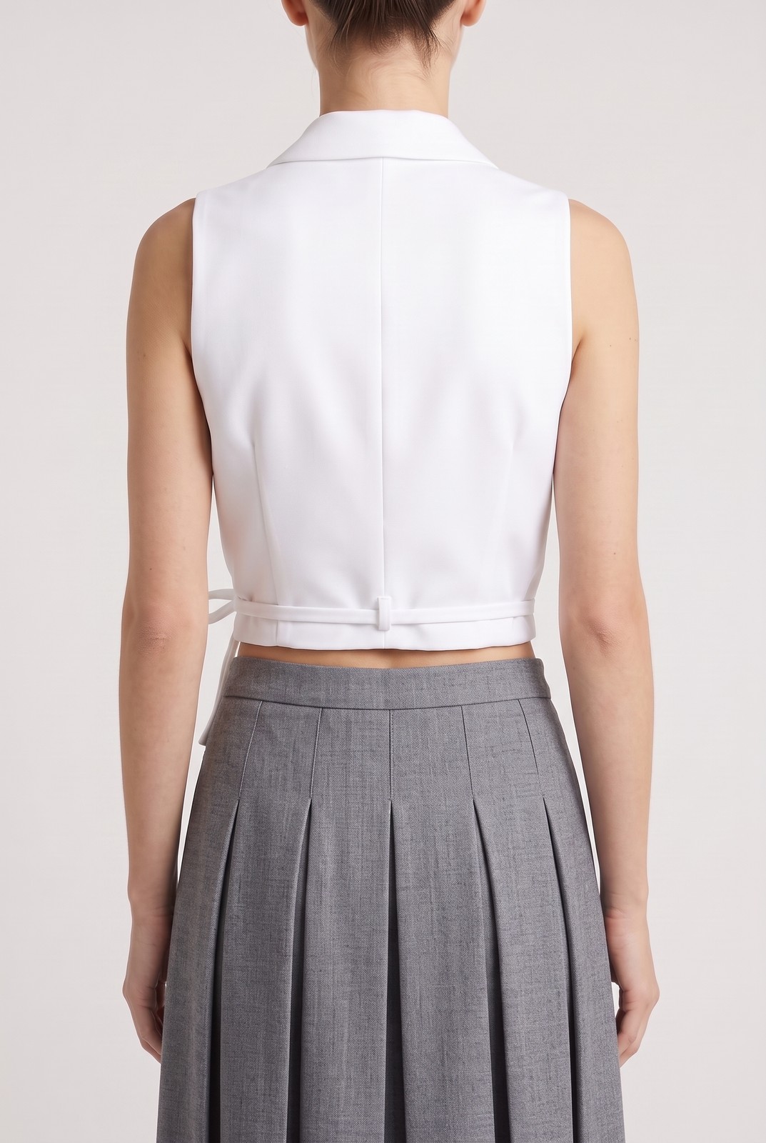 BRUNELLO CUCINELLI WOMEN’S LINEN BLEND WHITE VEST STYLE SHIRT NWT MSRP $1865