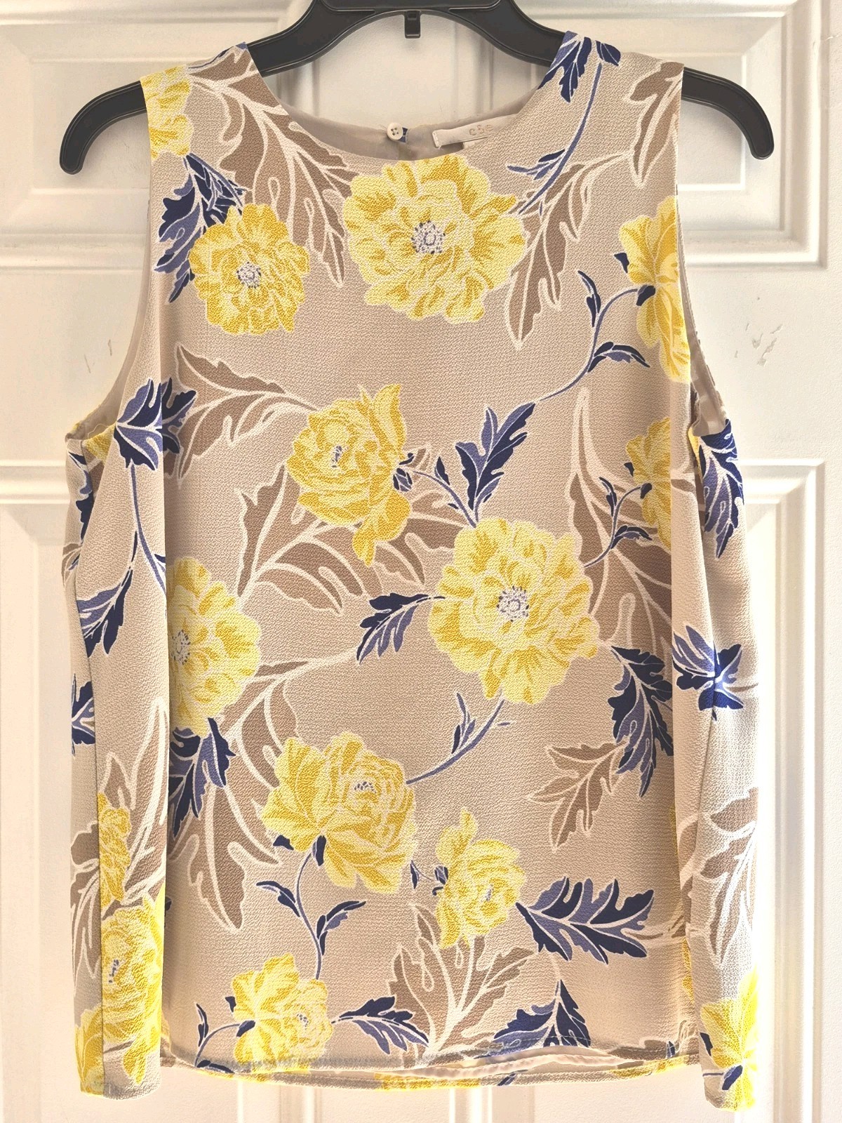 C&E Sleeveless Blouse – M – Scoop Nenck, Keyhole/Button Back Neck, Lined