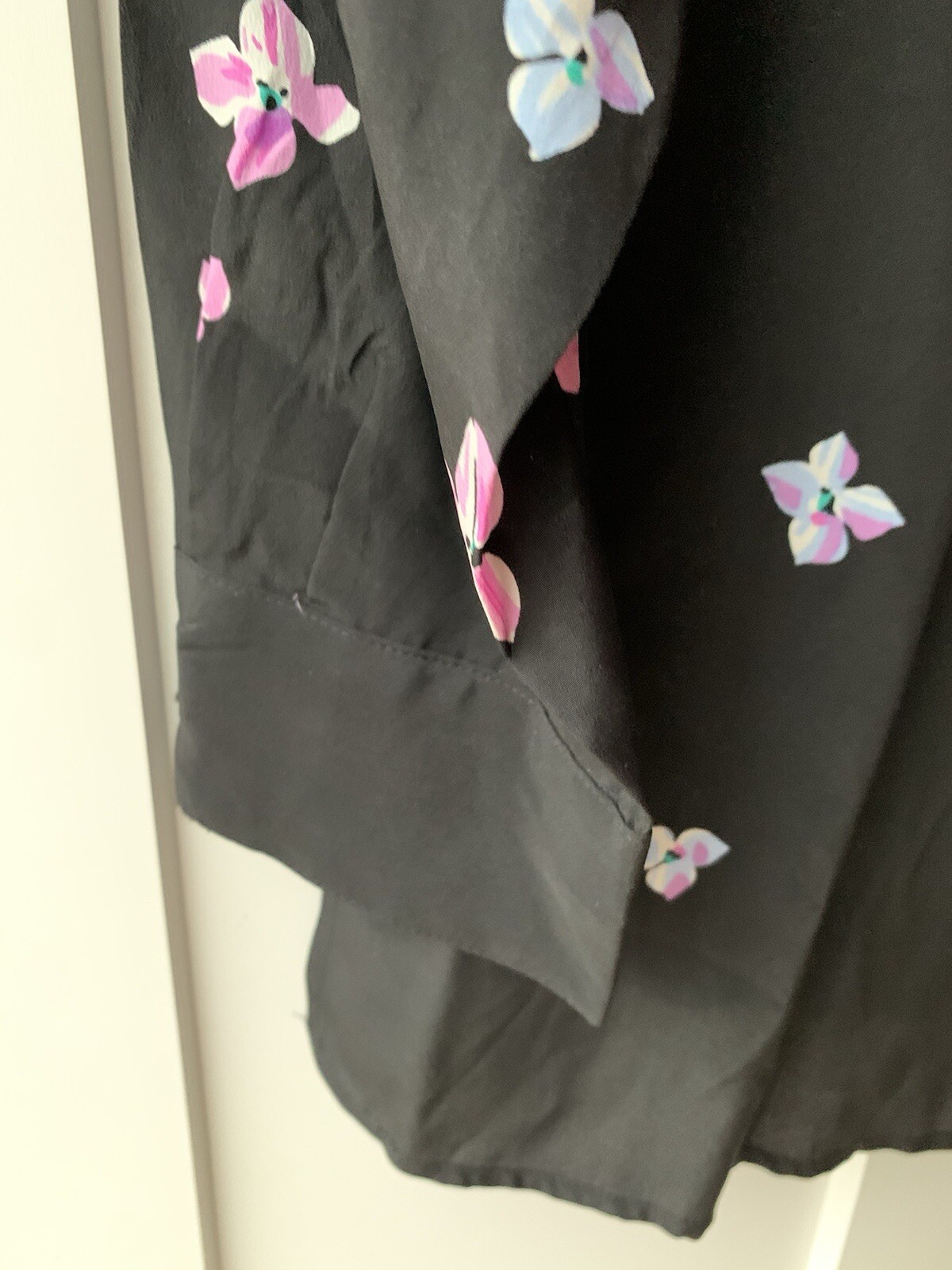 Bob Mackie 100% Silk Blouse Sequins Beads Size M Black, Pink, Purple, Green