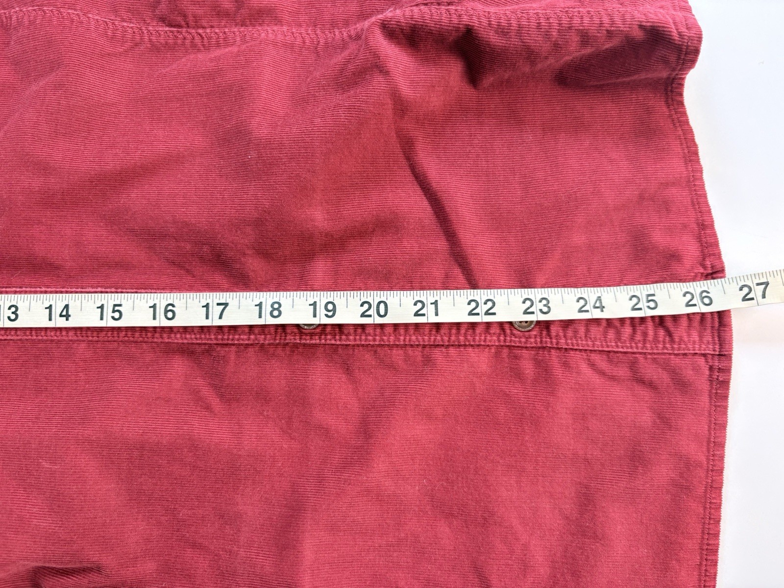 Eddie Bauer Women’s Corduroy Blouse Sz XXL Cranberry Red Casual Comfort Classic