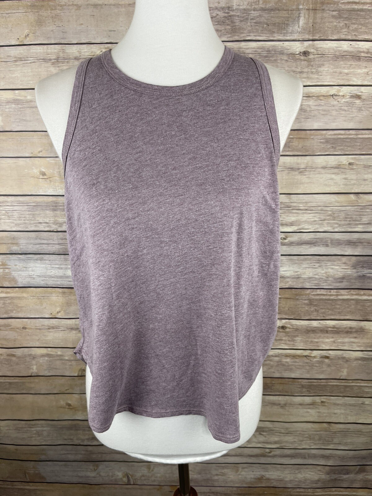 Melrose Market Large Purple Tank Blouse Space Dyed Rounded Hem Layering Top