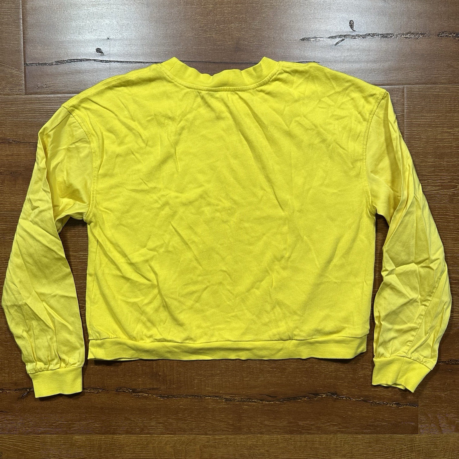Alice + Olivia Long Sleeve Shirt Women M Yellow Elevated Essential Designer City