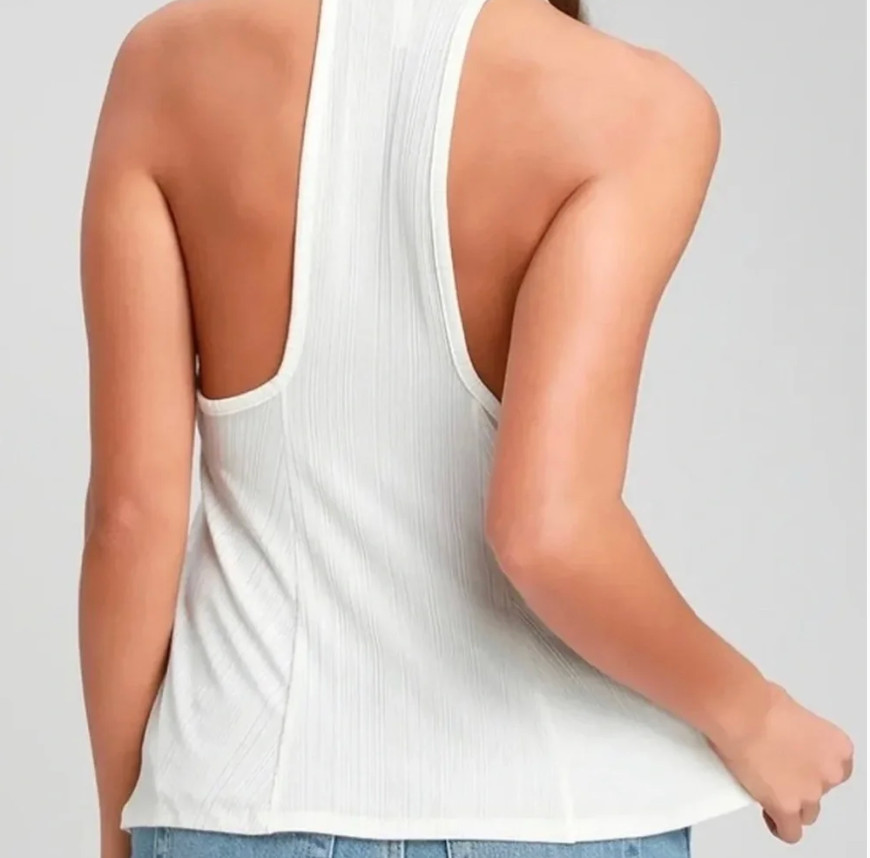 Intimately Free People Slinky Slink Racerback Tank Ivory color size XS casual