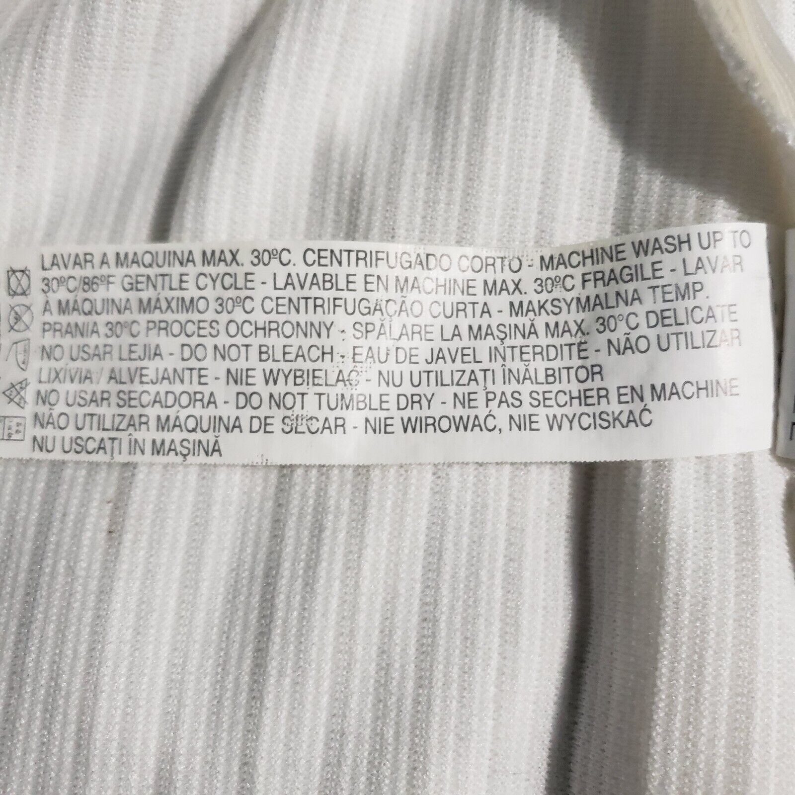 Zara Trafaluc Baby Doll Tank Women’s Medium White Ribbed Camisole Top Side Zip
