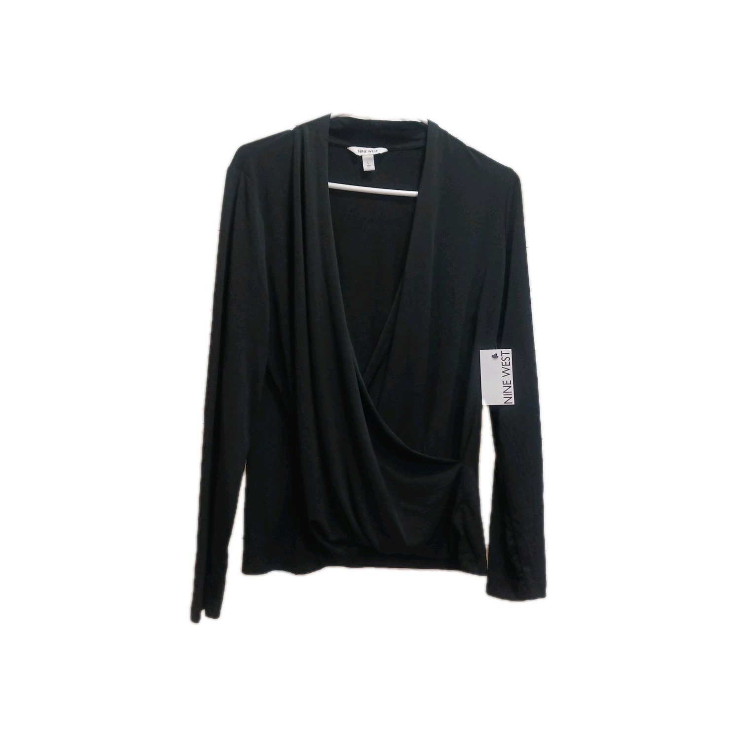 Women Top Long Sleeve Blouse .size Large RN#146919polyster Spandex