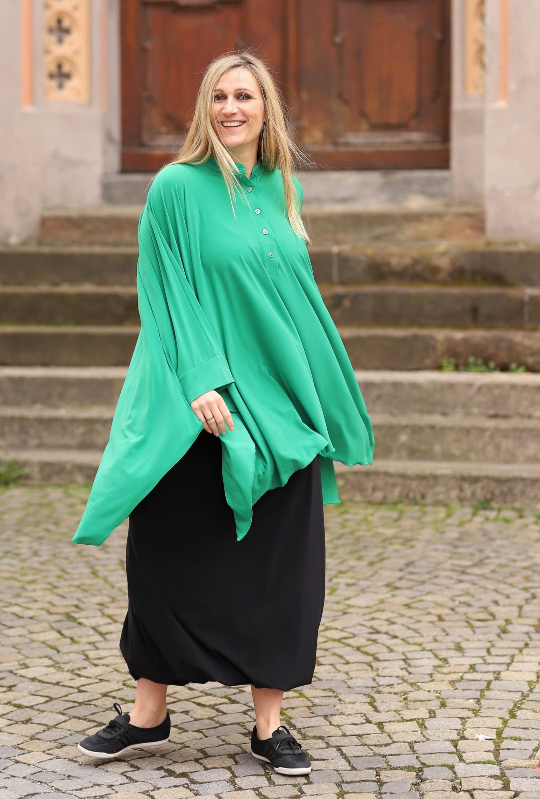 Magna – lagenlook oversized tunic size 44 to 58 – green