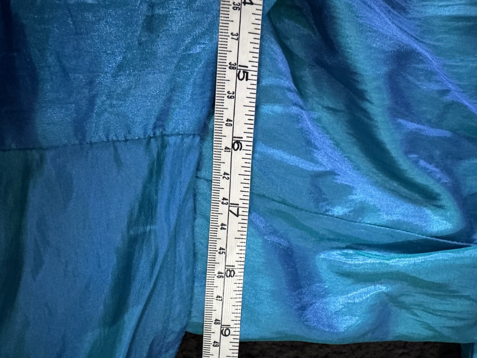 Ellen Tracy Blouse Size 16 Long Sleeve Teal Top Wrap Around