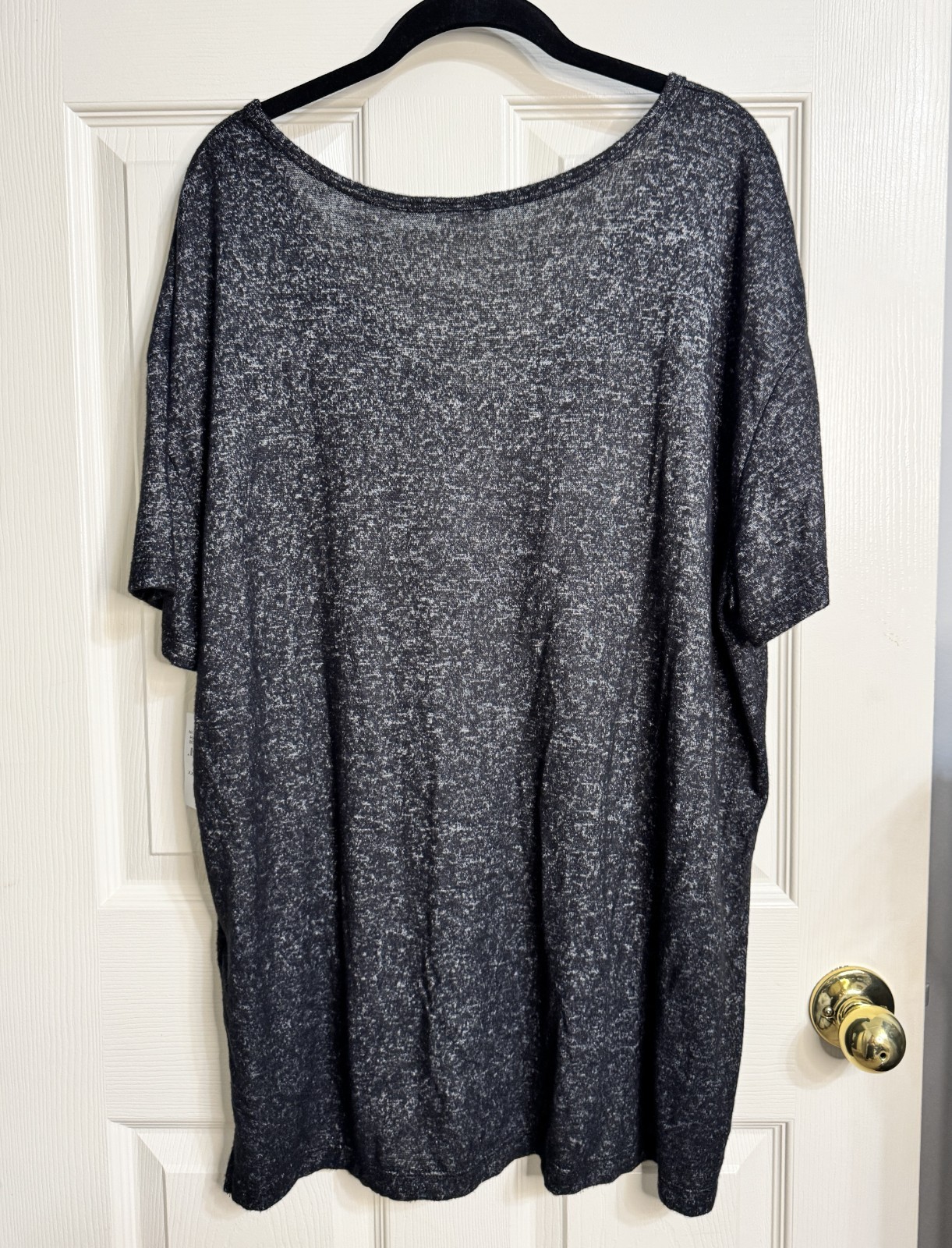 NWT Nordstrom Rack ABound Size XXL Black Marble Soft Knit Tunic Tee T-shirt Top
