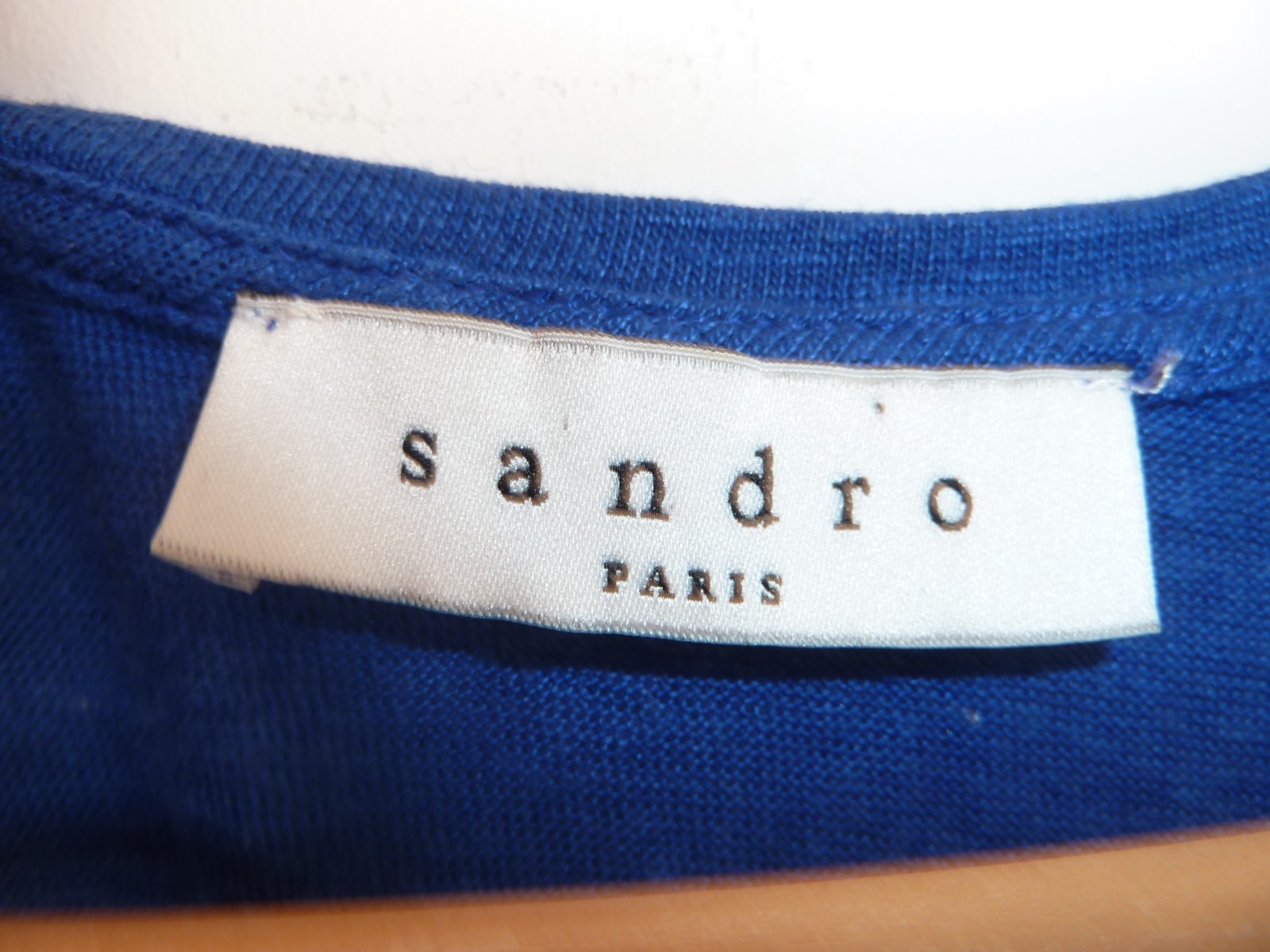 SANDRO PARIS DESIGNER cobalt blue layered sleeveless vest Top Size 2 Size 8 10