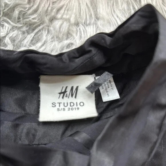 H&M Studio Black Striped Blouse