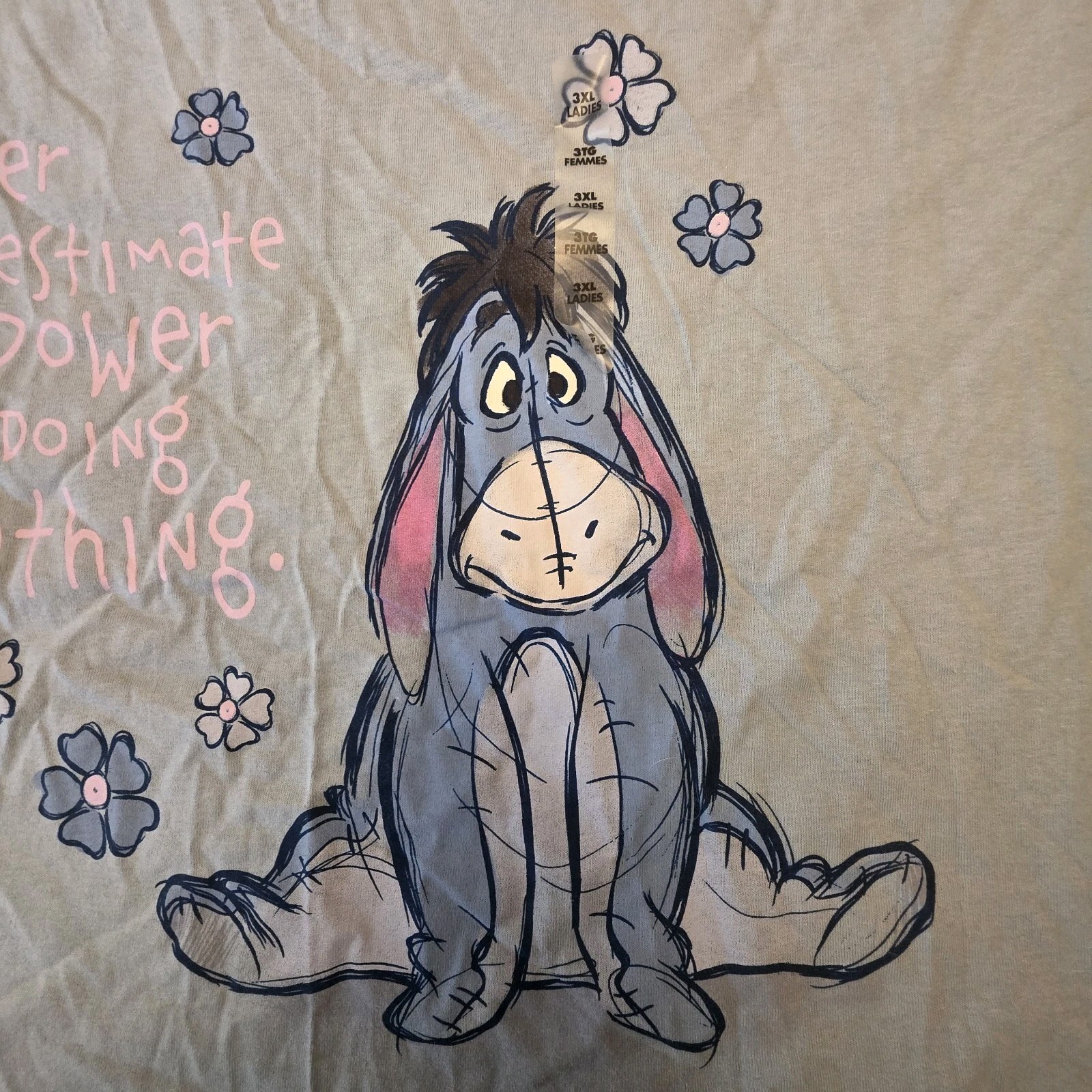WALT Disney Eeyore T Shirt Women’s 3XL WINNIE THE POOH QUOTE TEE TOP SUMMER NEW